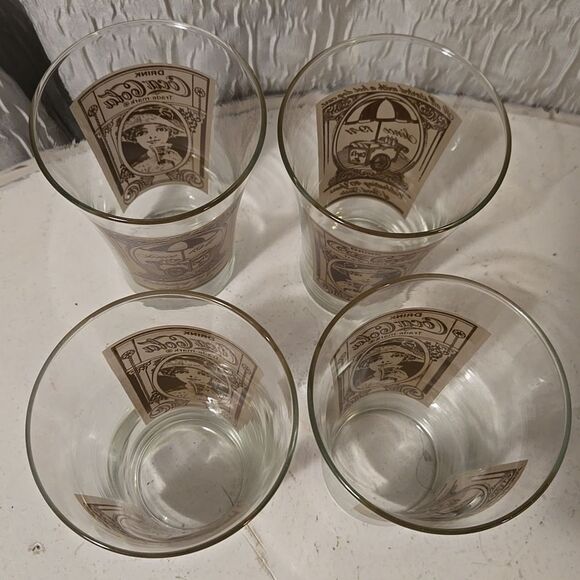 Coca Cola Glasses 16oz Victorian Lady Archives Coca Cola Company advertising GC - Picture 3 of 6